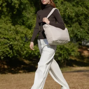 Puffy tote bags for women lightweight tote bag for work college travel aesthetic outfits