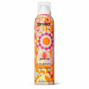 Amika Perk Up dry shampoo can with talc-free invisible finish formula