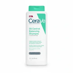 CeraVe shampoo for oily hair with clarifying formula and clean bottle design