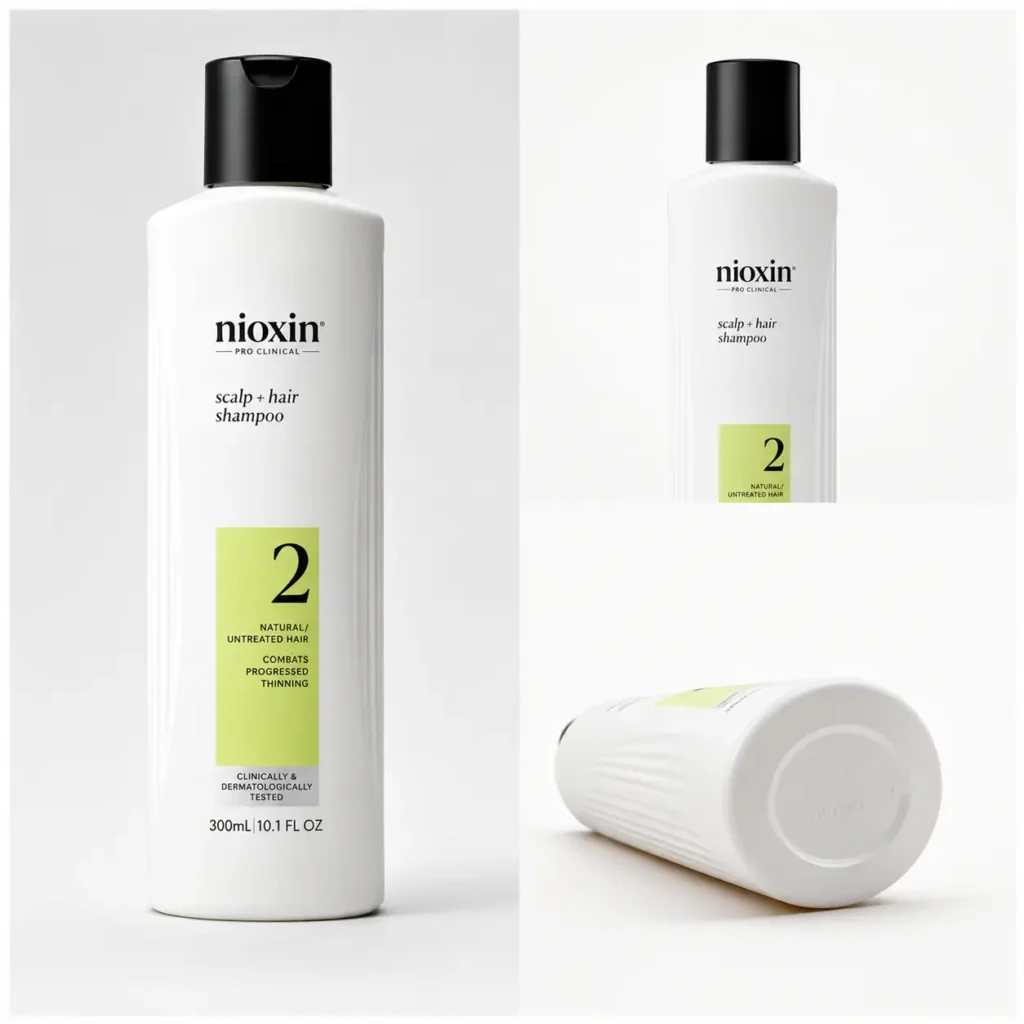 Nioxin System 2 shampoo for thinning hair with scalp care formula