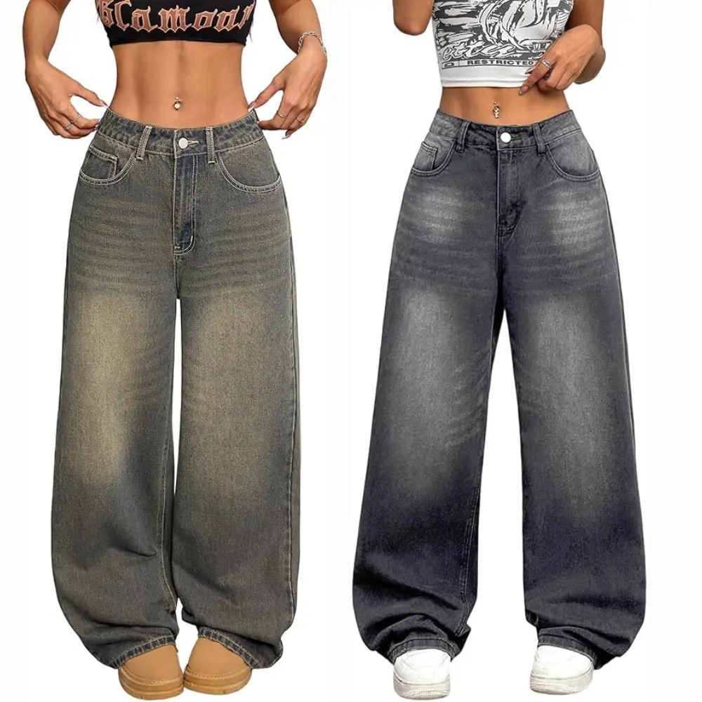 Baggy Jeans: High-Rise Wide-Leg Y2K Streetwear Denim