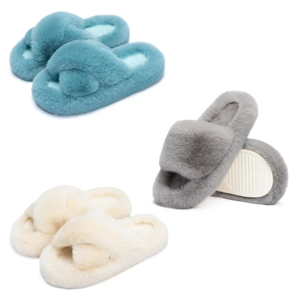 Slippers for Women: Essential Memory Foam Faux Fur Comfort - Image 2