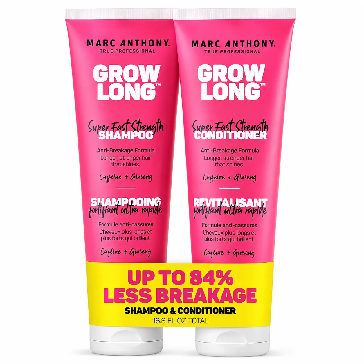 Marc Anthony Grow Long anti breakage shampoo and conditioner with caffeine and ginseng