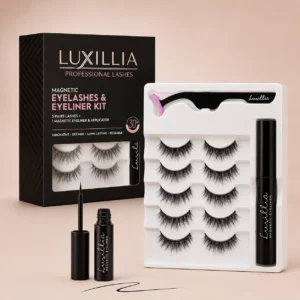 Magnetic eyelashes with magnetic eyeliner and reusable lash set